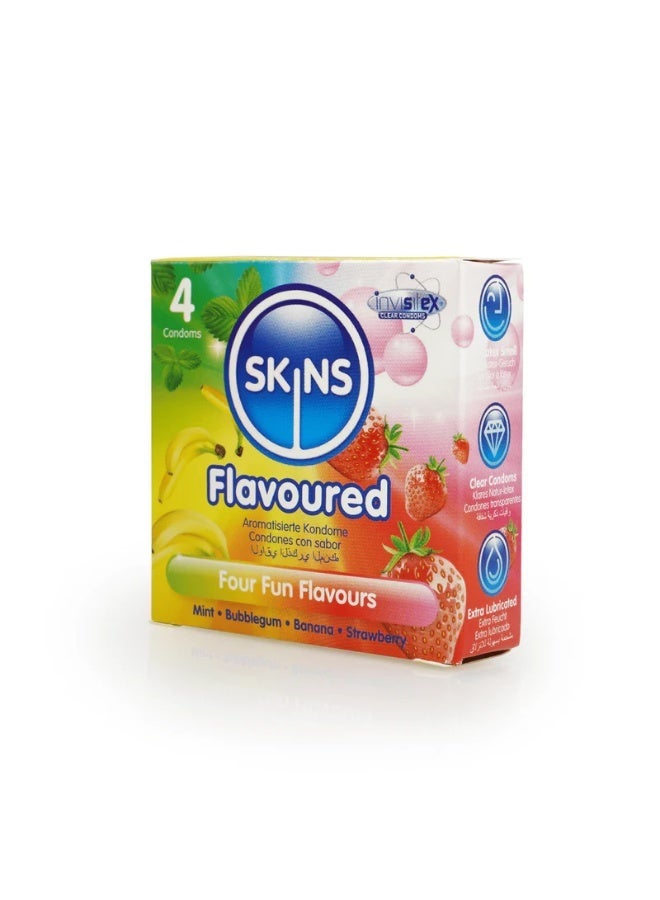 SKINS CONDOMS FLAVOURS 4PIC - Image 1