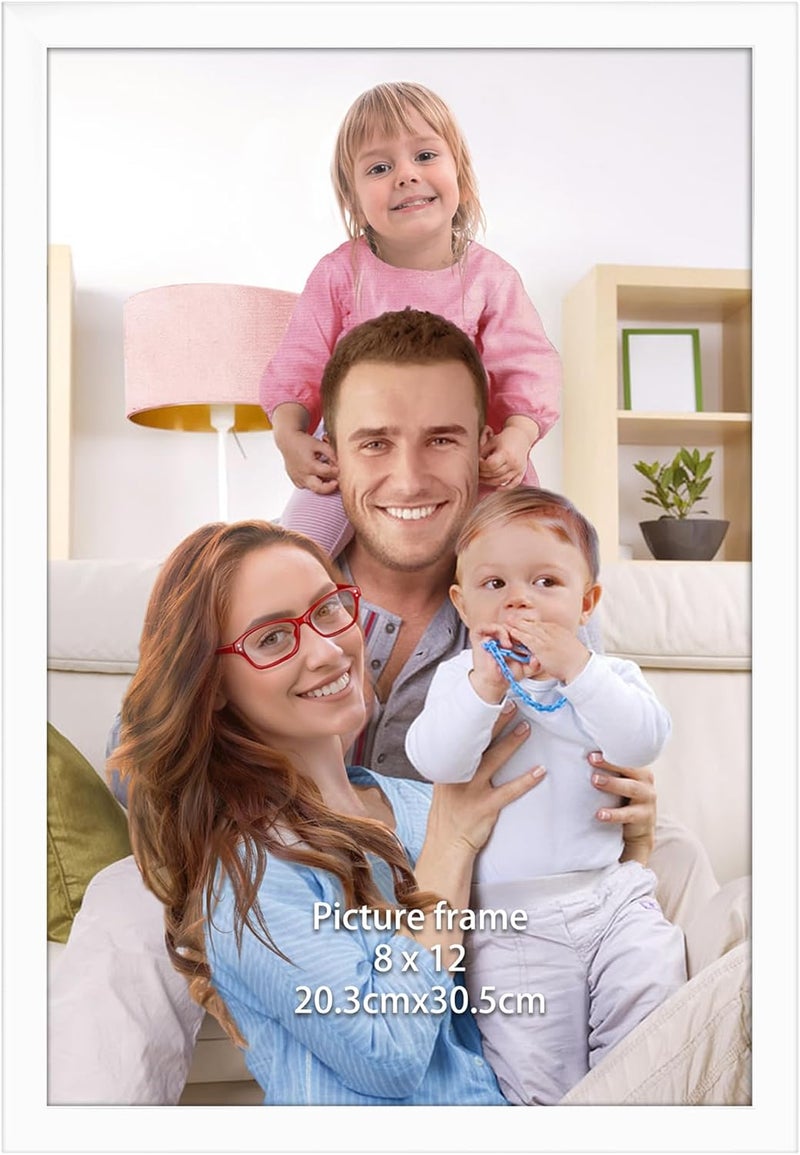 جيفت جاردن إطار الصورة الأبيض Giftgarden، مقاس 20 × 30 سم، إطار صورة عصري للصور واللوحات مقاس 30 × 20، تصميم أملس نحيف، حامل جدار أو طاولة - فردي - Image 1