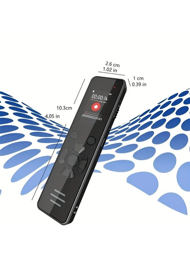 Black 32GB Voice Recorder HD Audio Timed Recording Noise Reduction 35mm Jack - Image 3