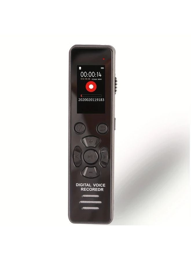 Black 32GB Voice Recorder HD Audio Timed Recording Noise Reduction 35mm Jack - Image 1