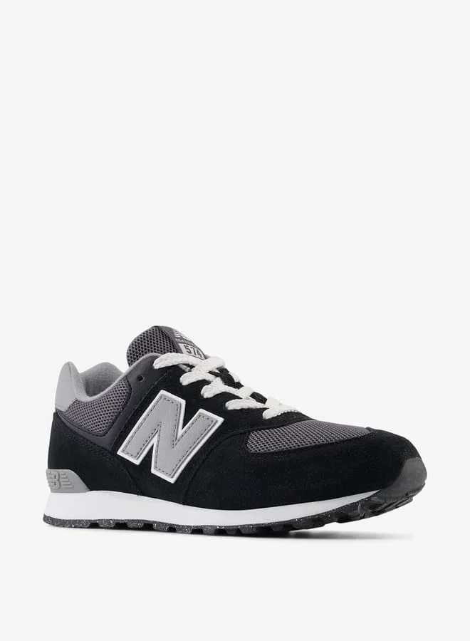 نيو بالانس Boy's Logo Detail Sports Shoes with Lace-Up Closure