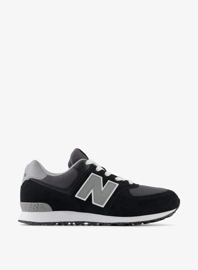 نيو بالانس Boy's Logo Detail Sports Shoes with Lace-Up Closure