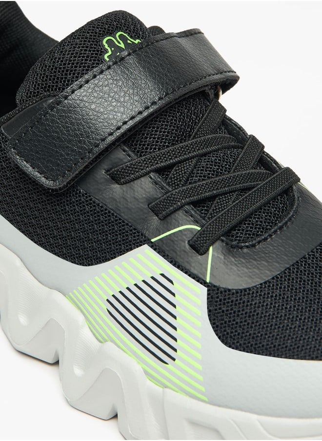 Kappa Boys' Colourblock Walking Shoes with Hook and Loop Closure  - Image 5
