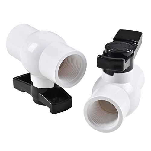 AIPOR 3/4" PVC Ball Valve (2-Pack), Shut-Off Ball Valve Threaded (NPT) with Easy to rotate and Excellent Handle, Rated at 150 PSI, (3/4 inch NPT) - Image 2