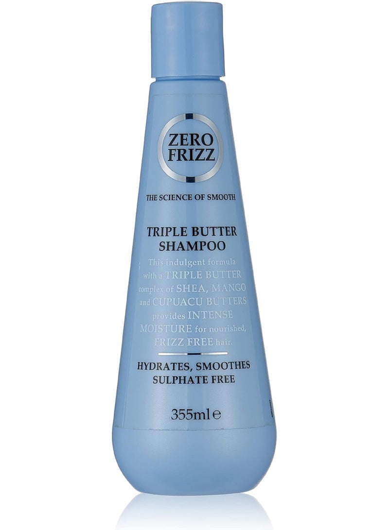 Zero Frizz Triple Butter Shampoo for Frizzy Hair - 355 ml - Image 1