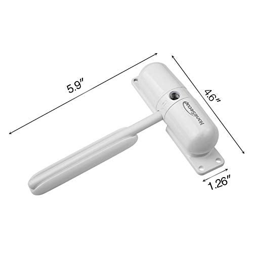 HoneSecur Safety Spring Door Closers, Adjustable Closing Door Hinge, Automatic Stopper Fire Rated, to Convert Hinged Doors to Self Closing Doors - White - Image 5