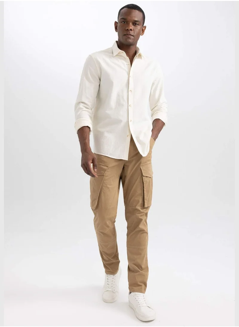 ديفاكتو Man Woven Long Sleeve Shirt