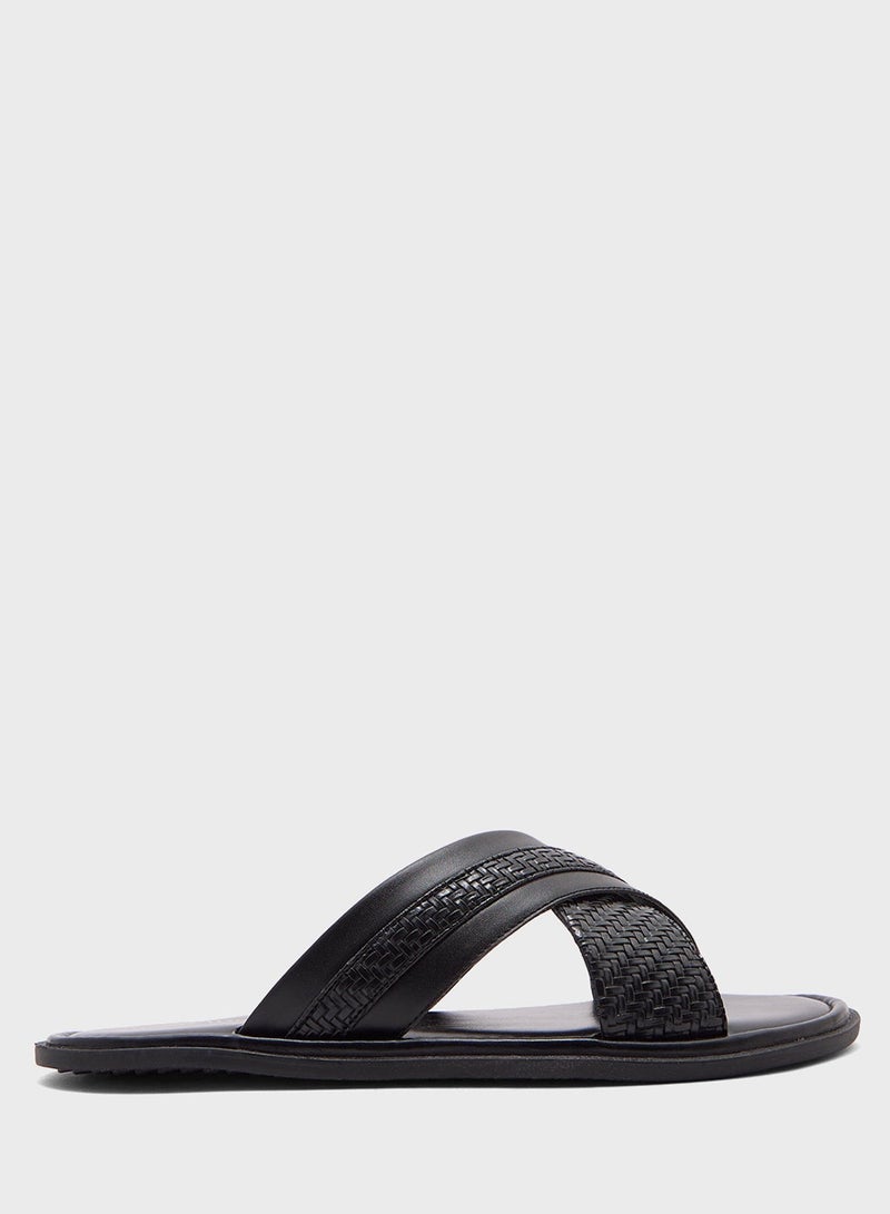 Robert Wood Cross Strap Sandal - Image 1