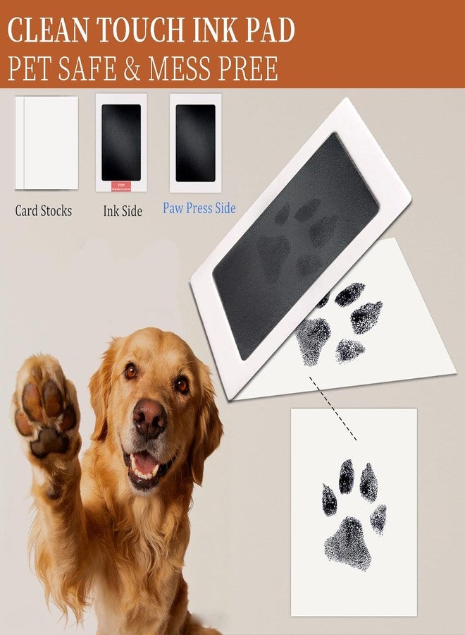 XDNOOK Ink & Clay Paw Print Kit for Dog Cat,Clean-Touch Ink Pad & Soft Clay,Pet Paw Print Impression Kit Large Area,Keepsake Frame for 1-2 Pets,Cat/Dog Gifts (Black) - Image 3