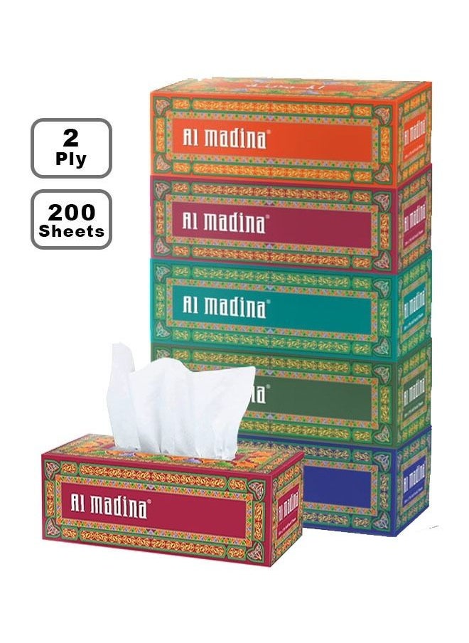AL MADINA Facial Tissue White 2 Ply x 200 Sheets Pack Of 30  - Image 2