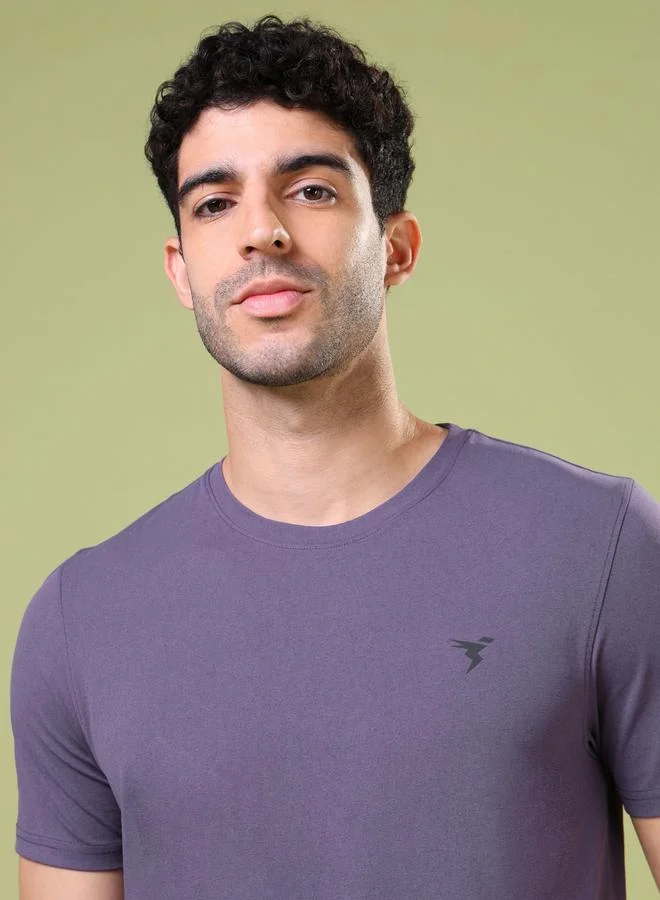 Technosport Technosport Men Solid Crew Neck Slim Fit T-Shirt