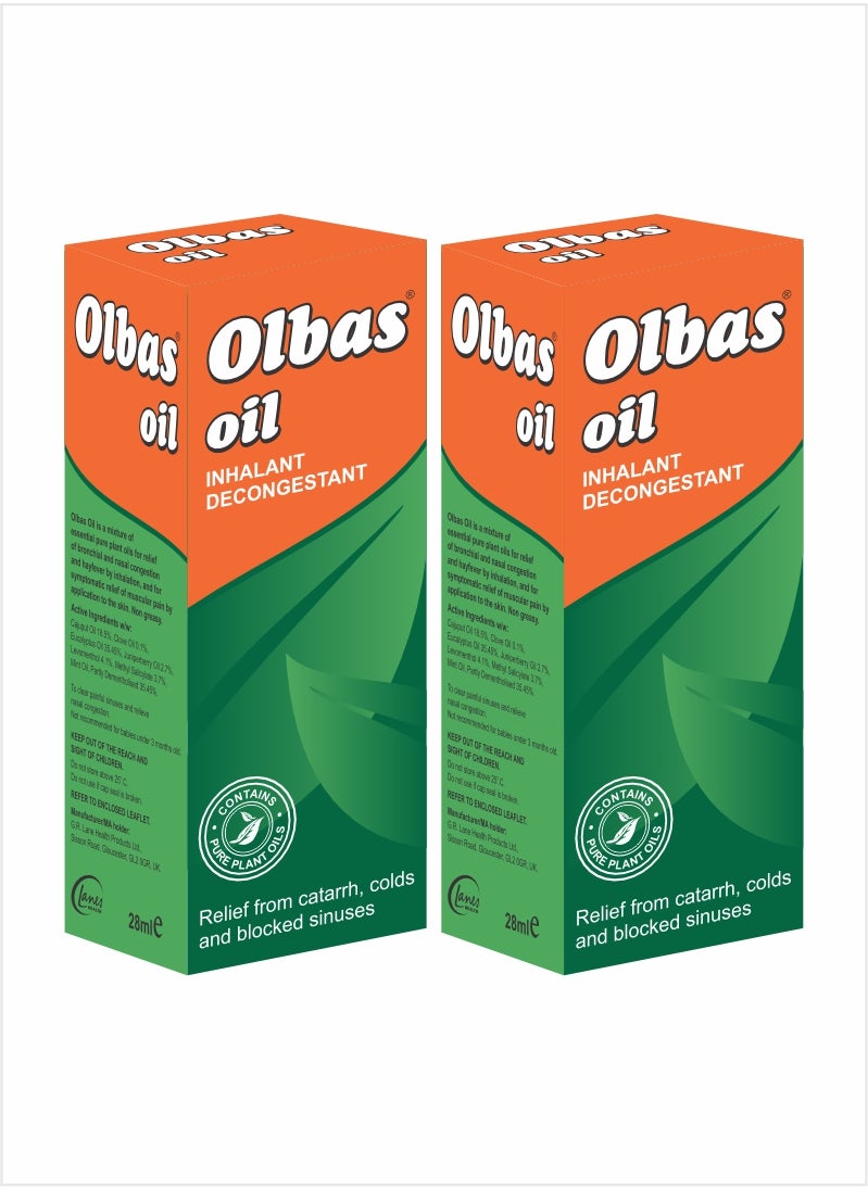 Olbas Oil - Olbas Oil Inhalant Decongestant 28ml Pack Of 2 - Image 1