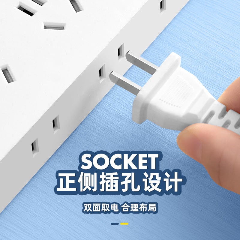Smart Socket Usb Multi-Function Plug Independent Switch With Edge Plug Long Wire Wiring Board New National Standard Plug - Image 3