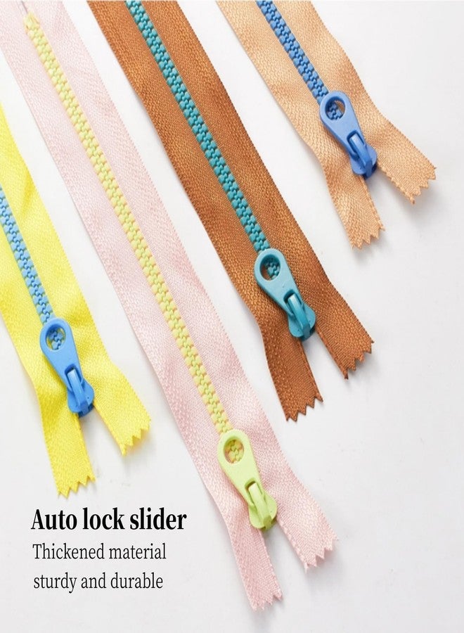 Wonesifee Zippers Colorful Resin Plastic Zippers8pcs #5 Close-end Non Separating Zipper for Purses Bags Pockets Handbags DIY Sewing Craft Mixed 8 Colors Resin Zippers 30cm 11.8inch - Image 4