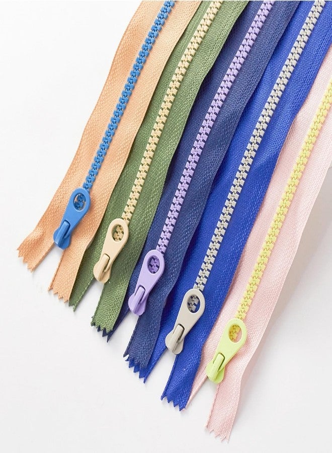 Wonesifee Zippers Colorful Resin Plastic Zippers8pcs #5 Close-end Non Separating Zipper for Purses Bags Pockets Handbags DIY Sewing Craft Mixed 8 Colors Resin Zippers 30cm 11.8inch - Image 2
