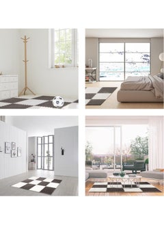 VUCATIN 12PCS Plush Foam Floor Mat for Baby Kids Thickened Interlocking Play Mat Carpet Tiles with Padding for Toddler Baby Square Soft Fluffy Tiles for Home Playroom Decoration 12" x 12" (White)  - Image 5