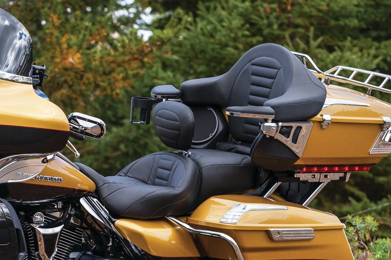Mustang Motorcycle Seats 79006 Super Touring Deluxe One-Piece Seat for Harley-Davidson Electra Glide Standard, Road Glide, Road King & Street Glide 2008-'21, Deluxe, Black, Extended Reach - Image 3