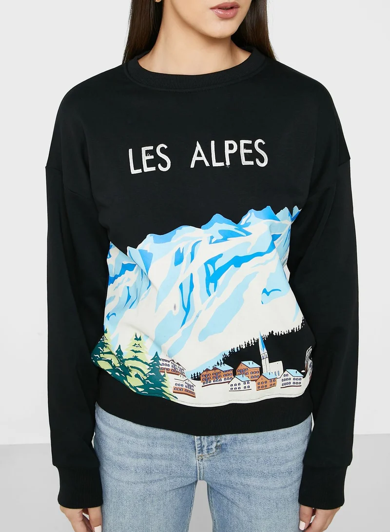 Ginger Graphic Printed Sweatshirt