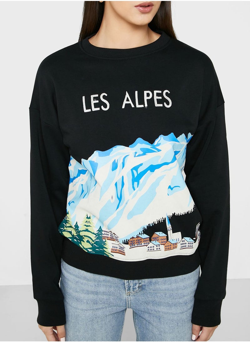 Ginger - Graphic Printed Sweatshirt - Image 1