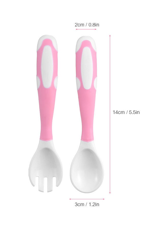 Baby Spoon and Fork Set Non Slip Infant Toddler Utensils Safe Easy Grip Feeding Tools - Image 5