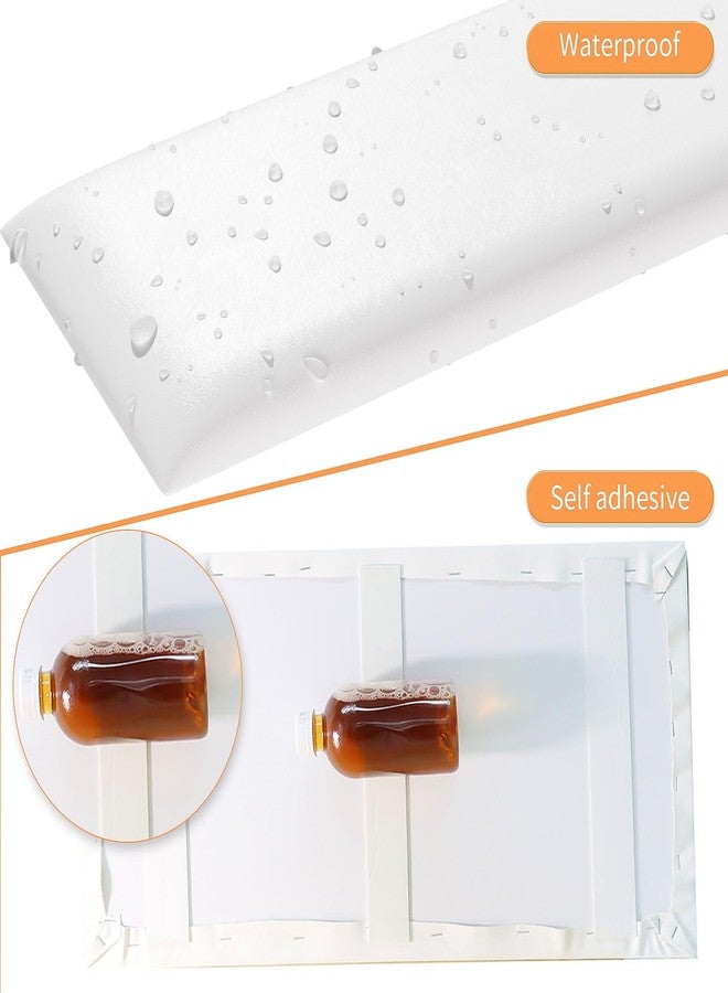 Umedol Modern White 7.8 IN x 15.7 IN Headboard Panel for Wall, 4 Pack - Artificial Leather, Self-Adhesive, Easy to Clean, Wall Mount - Image 3