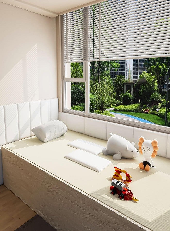 Umedol Modern White 7.8 IN x 15.7 IN Headboard Panel for Wall, 4 Pack - Artificial Leather, Self-Adhesive, Easy to Clean, Wall Mount - Image 5