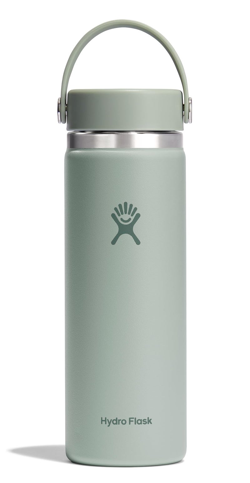 Hydro Flask Water Bottle Insulated Stainless Steel Wide Mouth Flex Lid Non Spill Leakproof and Refillable in 20 Oz Tonal Agave - Image 2