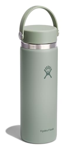 Hydro Flask Water Bottle Insulated Stainless Steel Wide Mouth Flex Lid Non Spill Leakproof and Refillable in 20 Oz Tonal Agave - Image 3