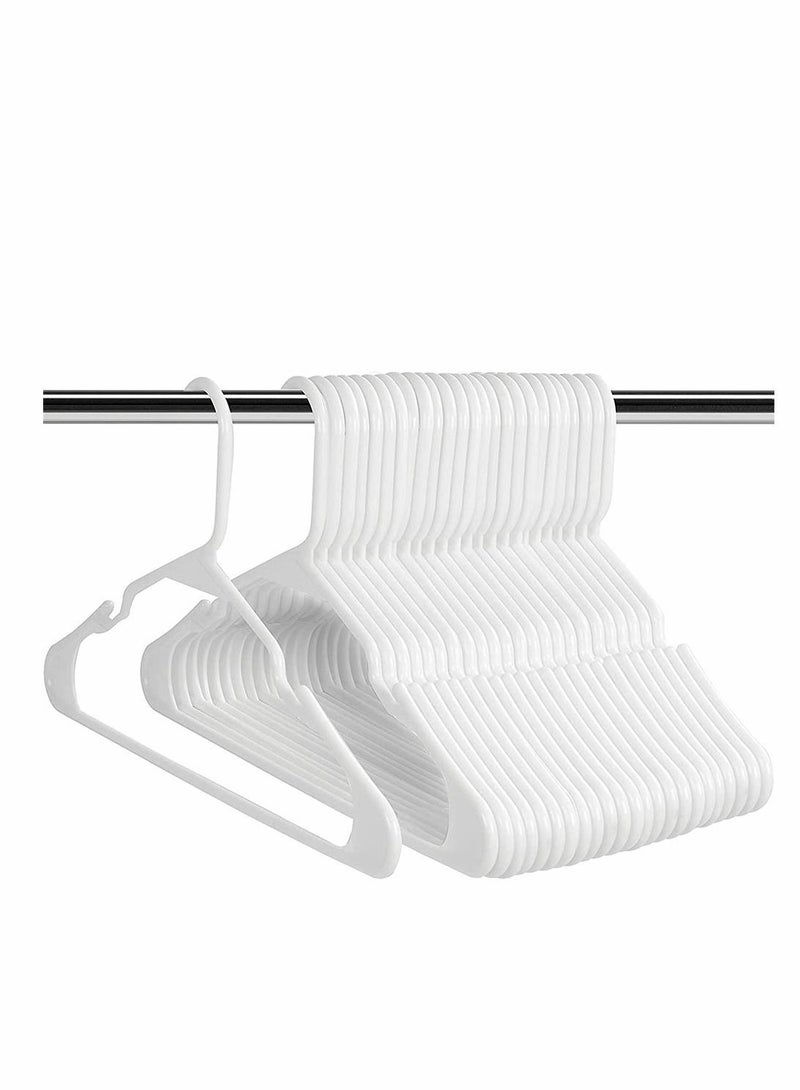 Y&D Plastic Hangers with Hooks, Clothes Lightweight Space Saving Hangers, Standard for Tubular Durable, Slim and Sleek (White, 10 Pack) - Image 5