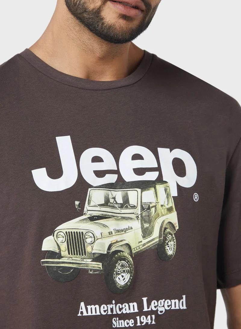 JACK & JONES Jeep Crew Neck T-Shirt