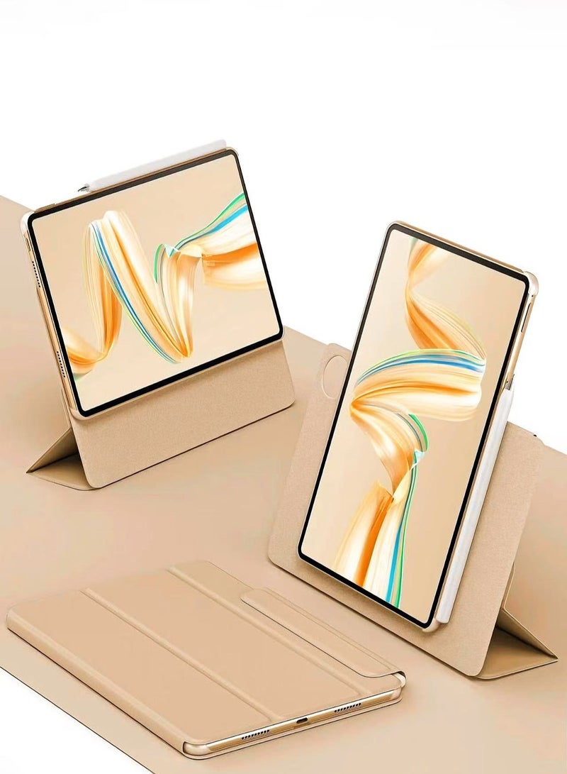 Magnetic Case Compatible with Huawei MatePad Pro 12.2 Inch (2024) Tablet Case, Magnetic Separation Intelligent Double-sided Clip, with Adjustable Foldable Stand and Pen Holder - Image 1