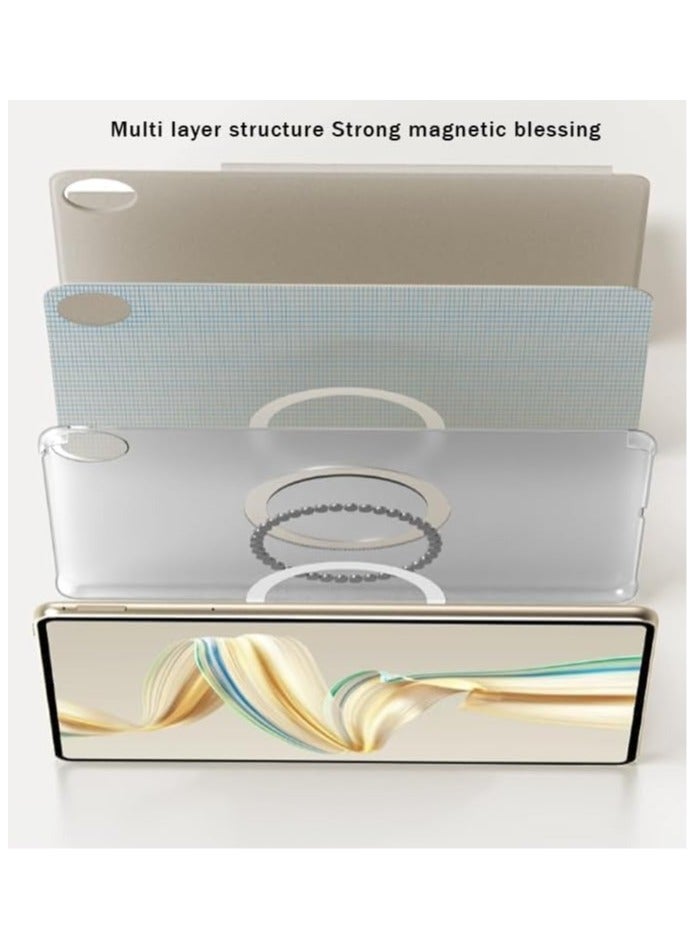 Magnetic Case Compatible with Huawei MatePad Pro 12.2 Inch (2024) Tablet Case, Magnetic Separation Intelligent Double-sided Clip, with Adjustable Foldable Stand and Pen Holder - Image 4