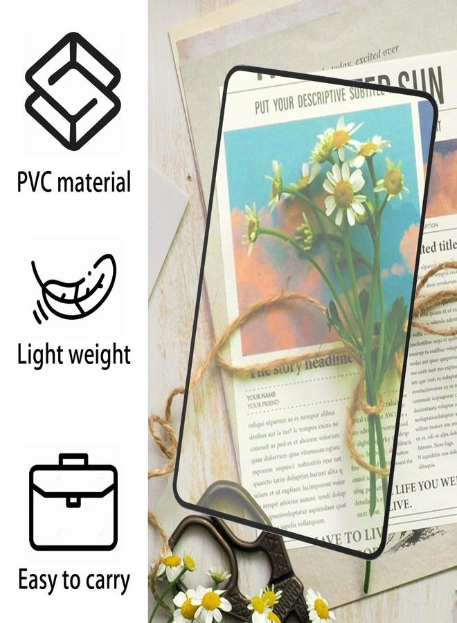 Dimeho 4 Pcs Page Magnifying Sheet 4X Lightweight Full Page Magnifier Clear Optical Fresnel Lens for Reading Small Prints Maps Books People with Low Vision Elderly Reading Small Prints - Image 3