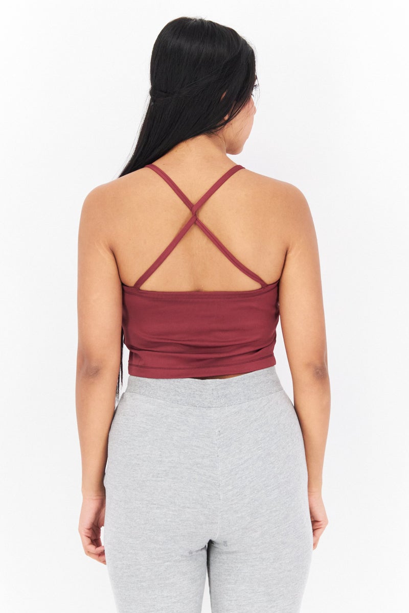PUMA Women Sportswear Fit Sleeveles Training Top, Maroon - Image 4