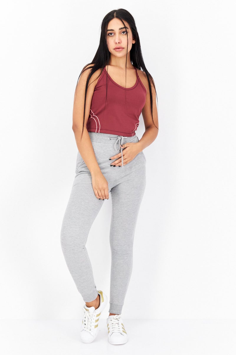 PUMA تي شيرت تدريب بلا أكمام للنساء، مارون - Image 4