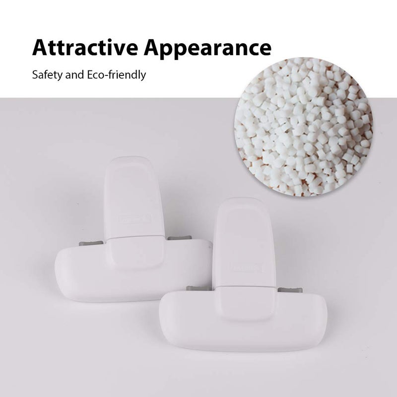 Eudemon Home Refrigerator Fridge Freezer Door Lock Latch Catch Toddler Kids Child Cabinet Locks Baby Safety Child Lock Easy to Install and Use Adhesive no Tools Need or Drill (White,1 Pack) - Image 5