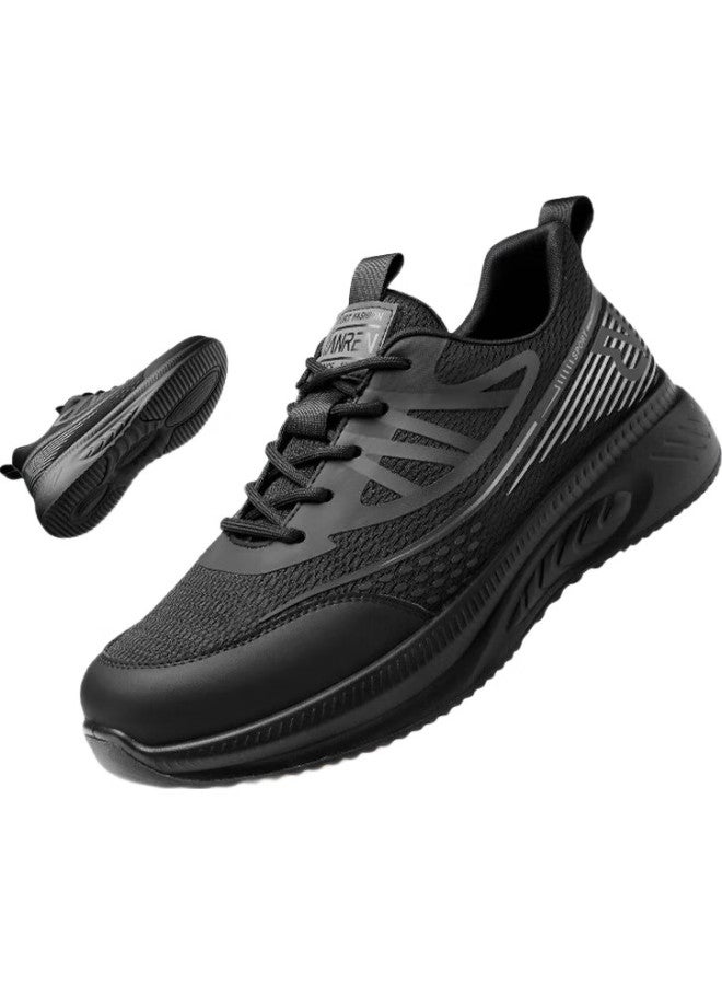 Strongman And Simple Casual Shoes For Men, Breathable And Lightweight Outdoor Sports Shoes Jda73246 Black Size 40 - Image 1