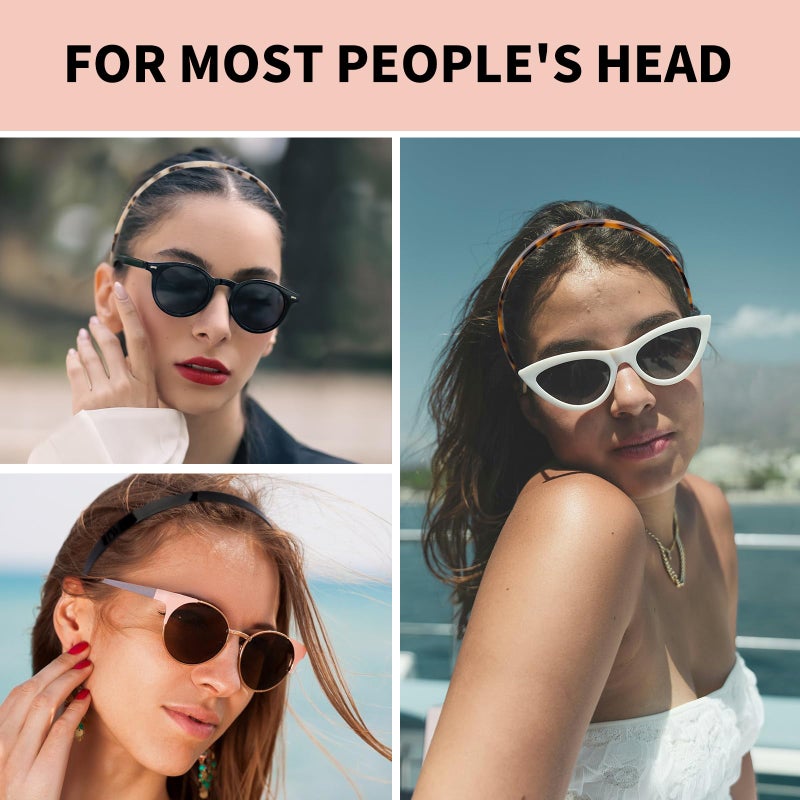 Canitor Sunglasses Headband for Women Wavy Thin Tortoise Shell Headbands Comfortable No-pressure Fashion Headbands Non-slip Headband for Glasses Wearers Hair Accessories - Image 3