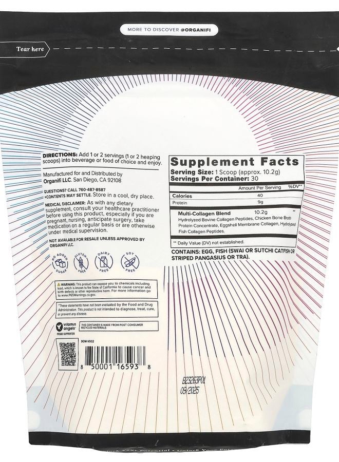 Organifi Collagen Unflavored  10.79 oz (306 g) - Image 2
