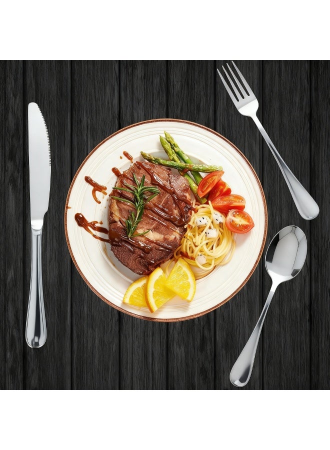 بلومنغ تايم أدوات مائدة من الفولاذ المقاوم للصدأ 24 قطعة هدية مجموعة صناديق ، سكين ستيك الغربية ، شوكة وملعقة مجموعة أدوات المائدة ، أدوات المائدة رف هدية مجموعة صناديق - Image 4