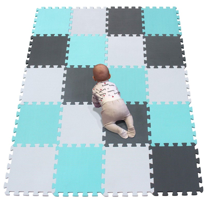 YIMINYUER 20 Tiles 30cm30cm1cm Each Tile Baby Soft Puzzle Play Mats Kids Thick EVA Foam Floor Toddlers  Childrens Soft Interlocking Mat R01R08R12G301020 - Image 4