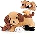 gnomantic 5 Pieces Dog Stuffed Animals with Babies Inside Belly 1 Mommy Stuffed Dog with 4 Puppy Plush Stuffed Puppy Plush Toy for Kids Age 38 Gifts Ideal for Christmas Valentines Birthday - Image 3