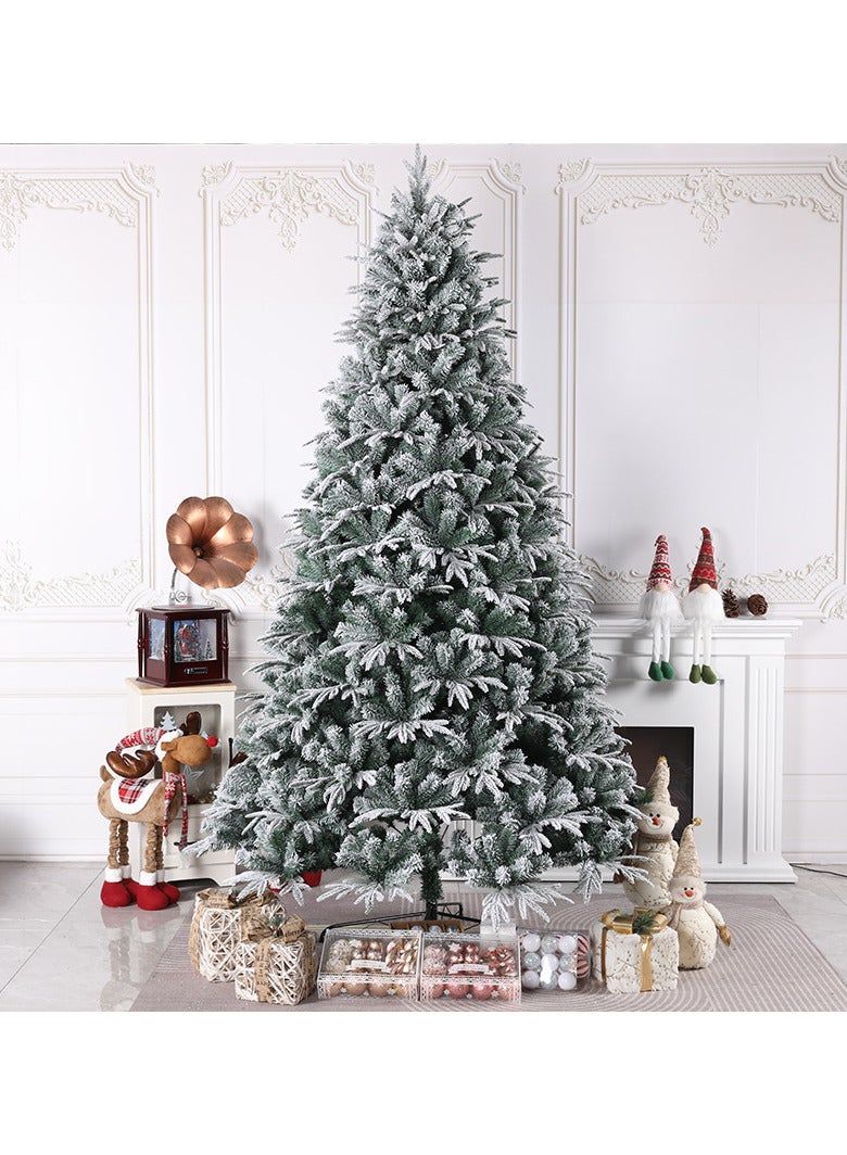 AUTOYSUR White Christmas Tree Flocked Spruce Snowy Holiday Xmas Tree for Home and Office 120cm/ 150cm/ 180cm/ 210cm/ 240cm Tall,Easy Assembly,Metal Stand - Image 3