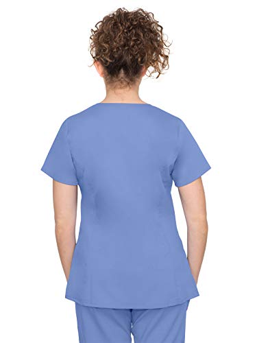 Healing Hands Scrub Top for Women with 3 Pockets and Easy Care, 2-Way Stretch Fabric Plus Size 2278, 4XL, Ceil - Image 2