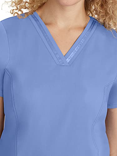 Healing Hands Scrub Top for Women with 3 Pockets and Easy Care, 2-Way Stretch Fabric Plus Size 2278, 4XL, Ceil - Image 5