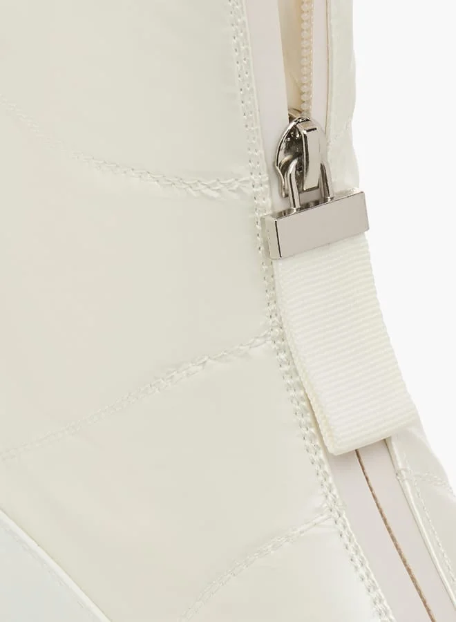 Celeste Women's Textured High Shaft Boots with Zip Closure
