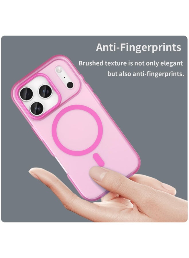 عام غطاء هاتف لآيفون 17 برو 6.3 بوصة، متوافق مع ماج سيف المغناطيسي، حامي شاشة زجاج مقوى، غلاف خلفي نصف شفاف غير لامع مقاوم للصدمات لآيفون 17 برو للنساء والرجال. - Image 4