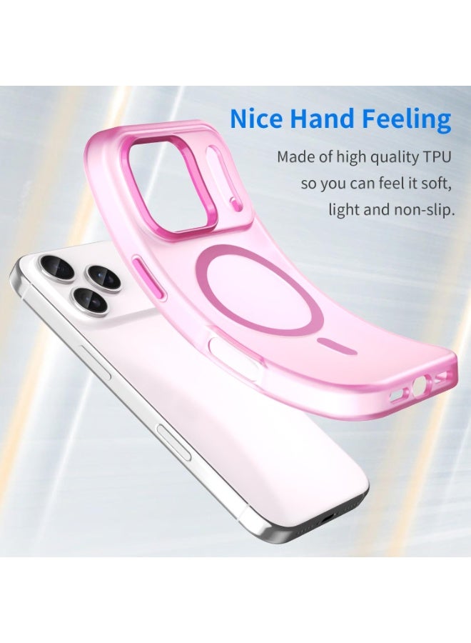 عام غطاء هاتف لآيفون 17 برو 6.3 بوصة، متوافق مع ماج سيف المغناطيسي، حامي شاشة زجاج مقوى، غلاف خلفي نصف شفاف غير لامع مقاوم للصدمات لآيفون 17 برو للنساء والرجال. - Image 3