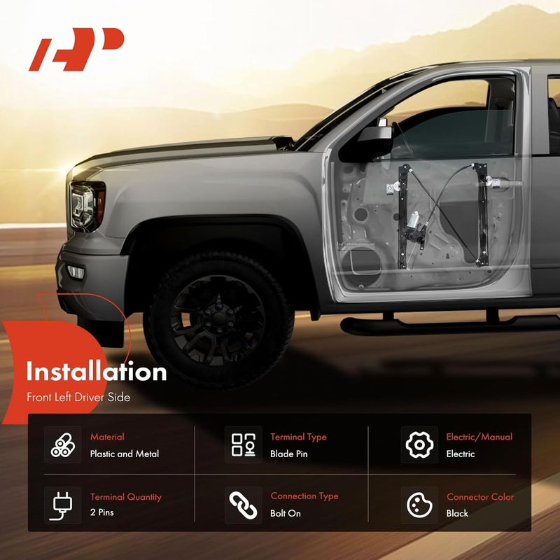 A-Premium Power Window Regulator with Motor for BMW E53 X5 2000-2006 Front Left Driver Side - Image 3