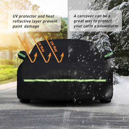 ATBKJ Waterproof Car Covers Fit for 2006-2025 Dodge Charger(Black) Custom Heavy Duty Waterproof All Weather Protection Outdoor - Image 5